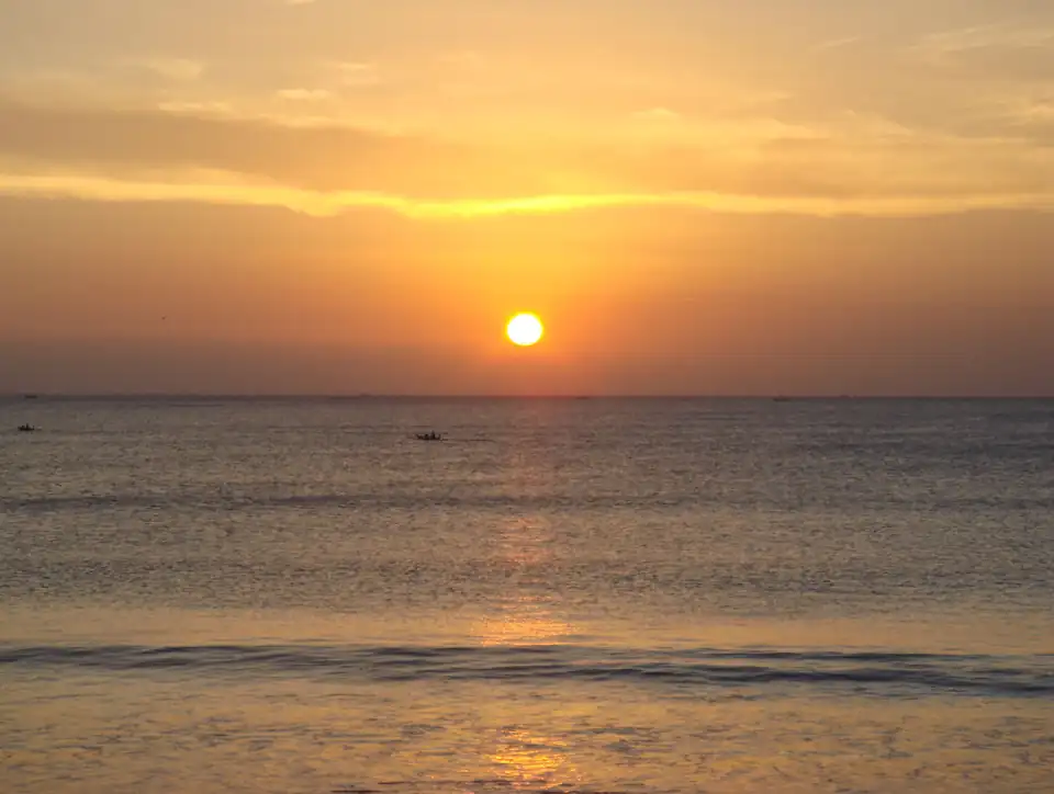 Sunset over the water from Jimbaran