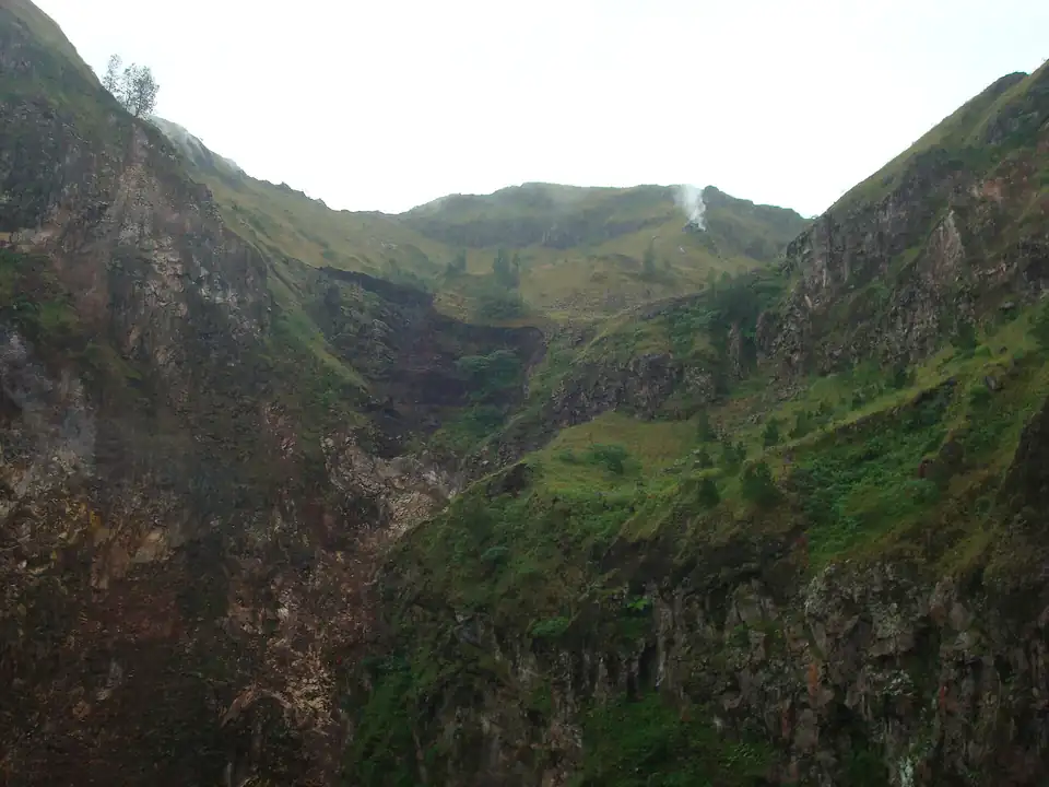 The Batur caldera seen from the rim