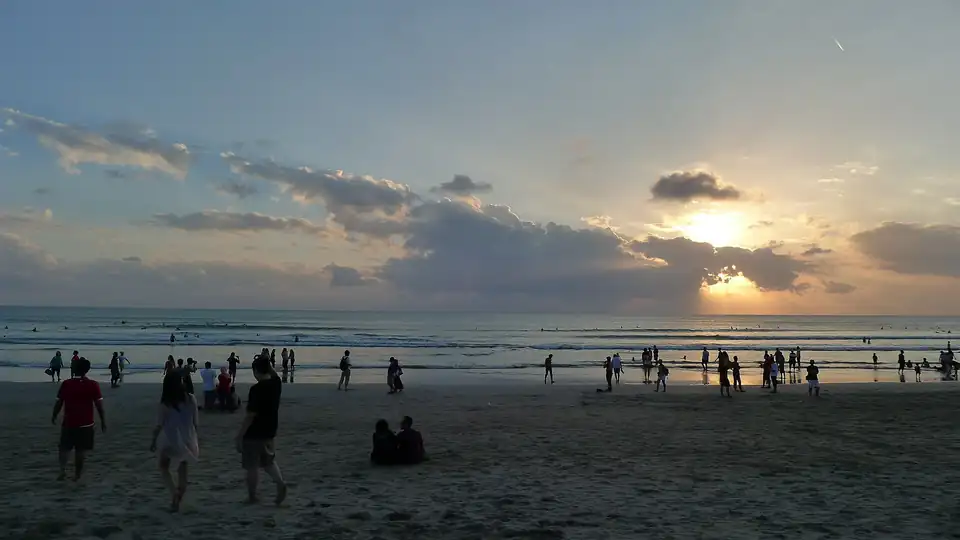 Sunset over Kuta Beach