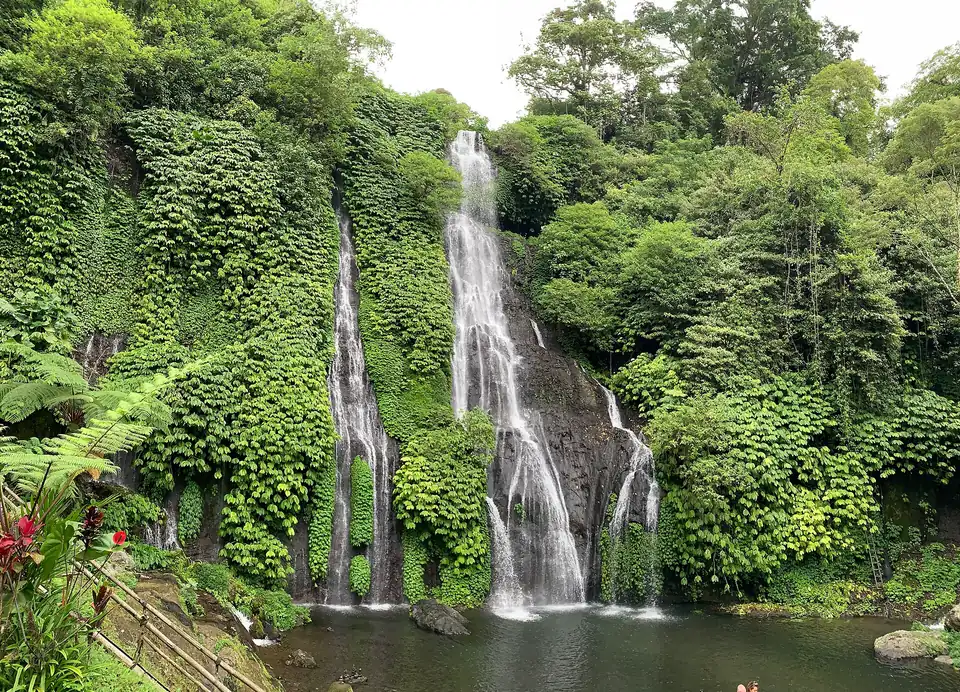 The pool at the foot of Banyumala Waterfall