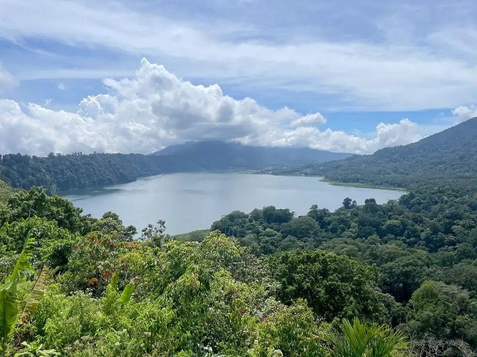 One of the twin lakes from the hills above Munduk