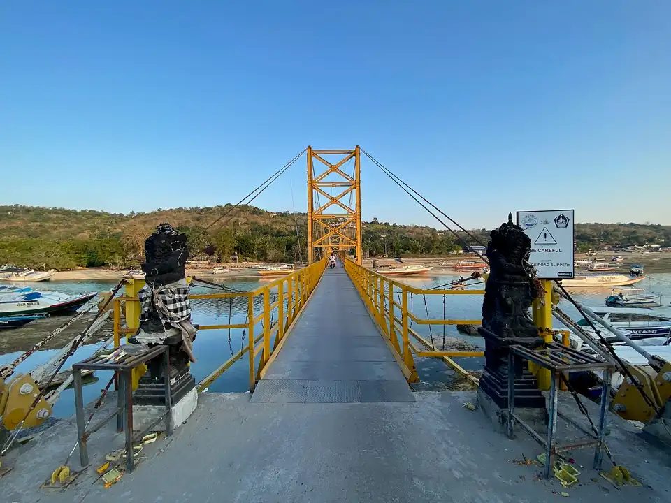 The Yellow Bridge between Lembongan and Ceningan