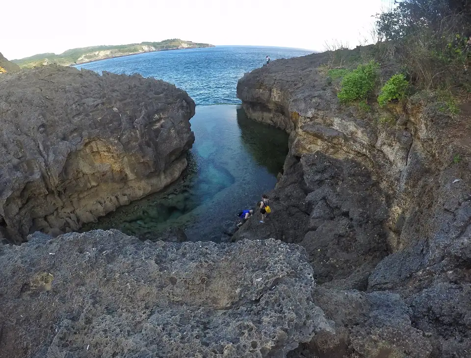 The tidal pool of Angel's Billabong in its rock basin