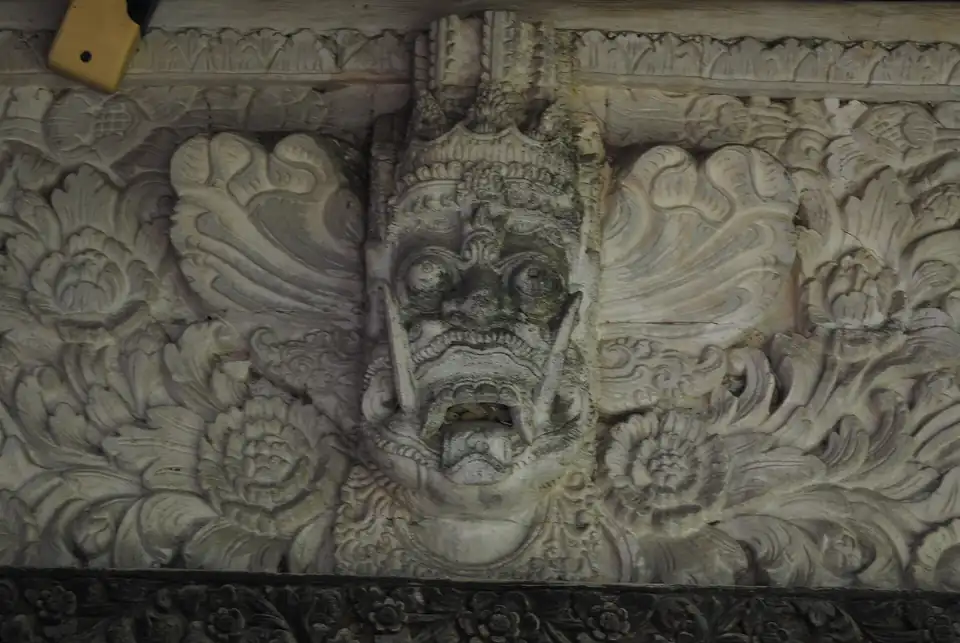 A carved stone relief at the museum