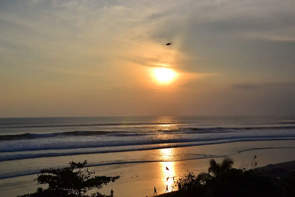Sunset over the sea at Seminyak