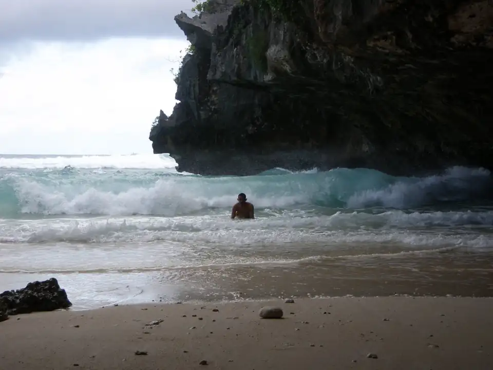 The surf off Suluban Beach