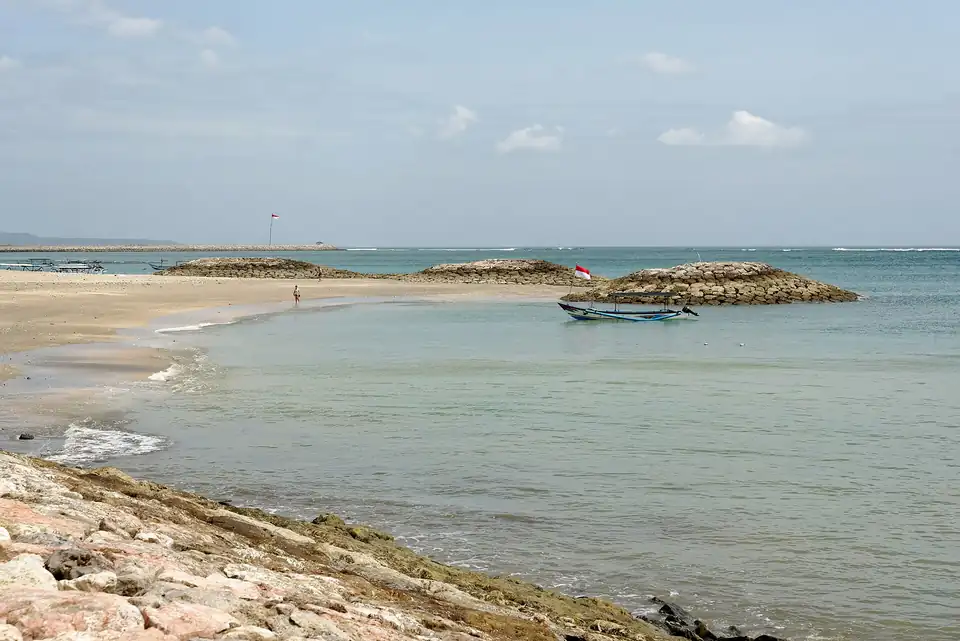 Jerman Beach at the south end of Kuta