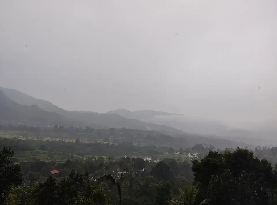 Mist over the hills around Sidemen, Karangasem